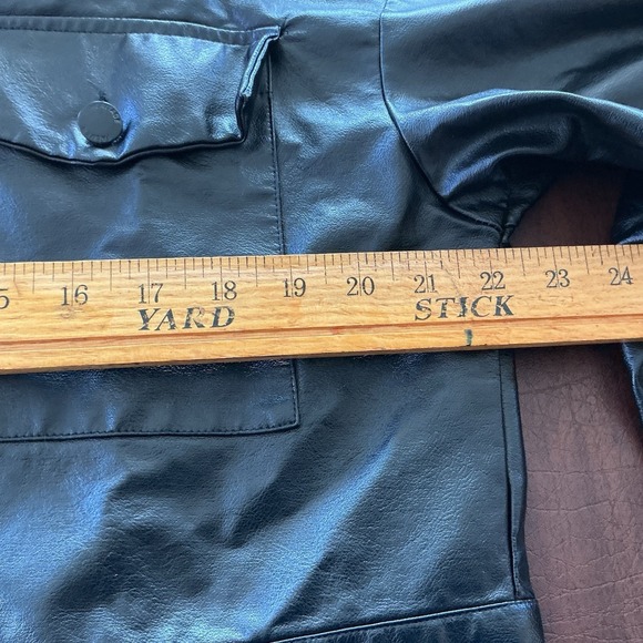 SHEIN L Moto Jacket Faux Leather Urban Streetwear Biker Goth Steampunk - Picture 4 of 10